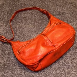 Red leather hand bag only $6